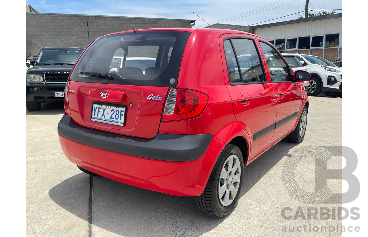 07/09 Hyundai Getz S FWD TB MY09 5D Hatchback Red 1.4L