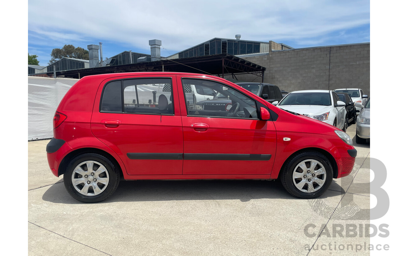 07/09 Hyundai Getz S FWD TB MY09 5D Hatchback Red 1.4L