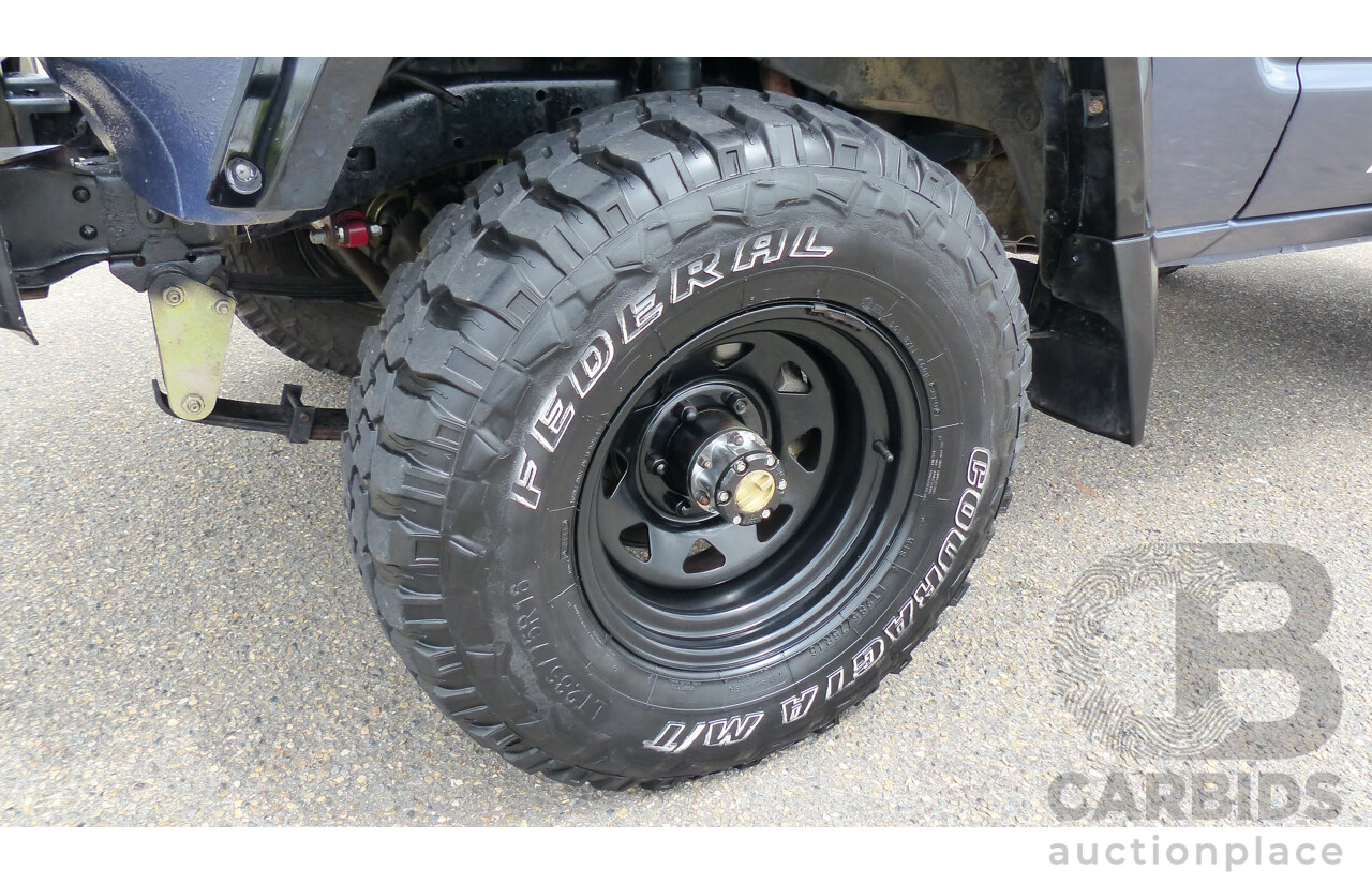 1/1986 Toyota Landcruiser Sahara (4x4) HJ61RG 4d Wagon Blue Diesel 4.0L