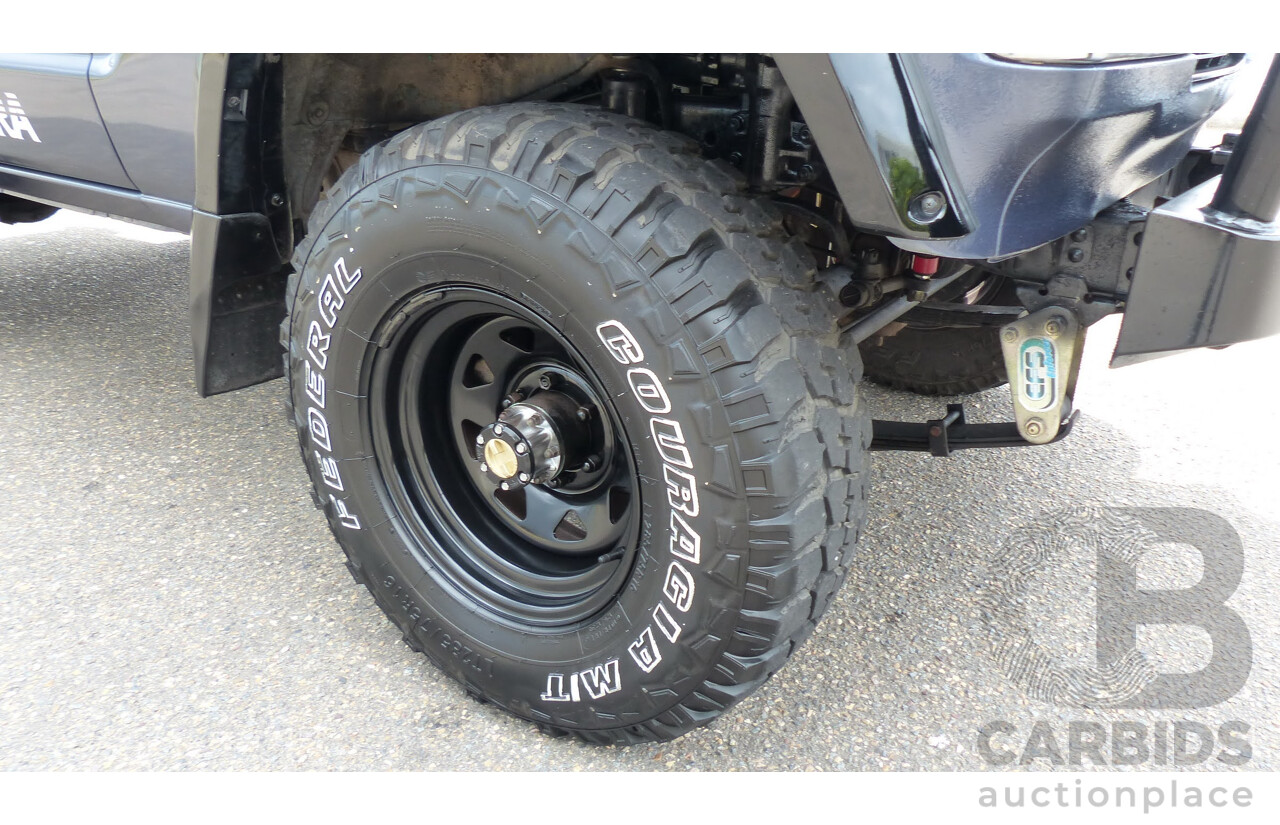 1/1986 Toyota Landcruiser Sahara (4x4) HJ61RG 4d Wagon Blue Diesel 4.0L