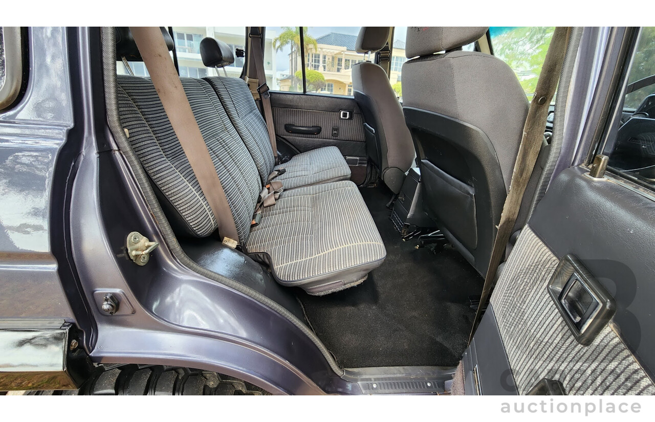 1/1986 Toyota Landcruiser Sahara (4x4) HJ61RG 4d Wagon Blue Diesel 4.0L