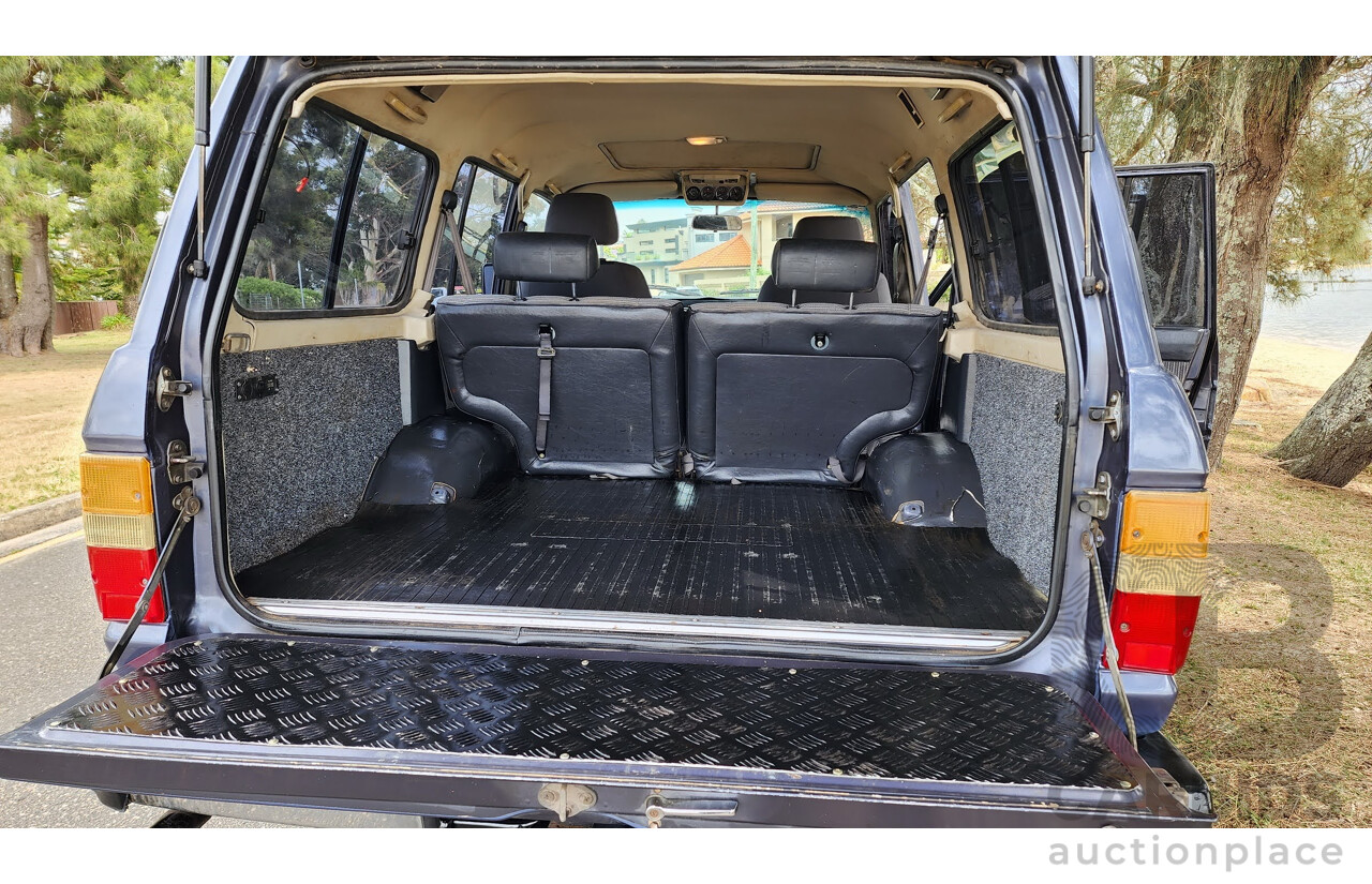 1/1986 Toyota Landcruiser Sahara (4x4) HJ61RG 4d Wagon Blue Diesel 4.0L
