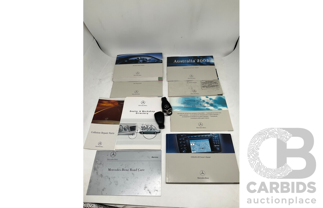 8/2003 Mercedes Benz CLK320 Elegance 2d Cabriolet Bright Blue Metallic V6 3.2L