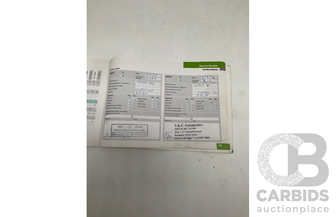 8/2003 Mercedes Benz CLK320 Elegance 2d Cabriolet Bright Blue Metallic V6 3.2L