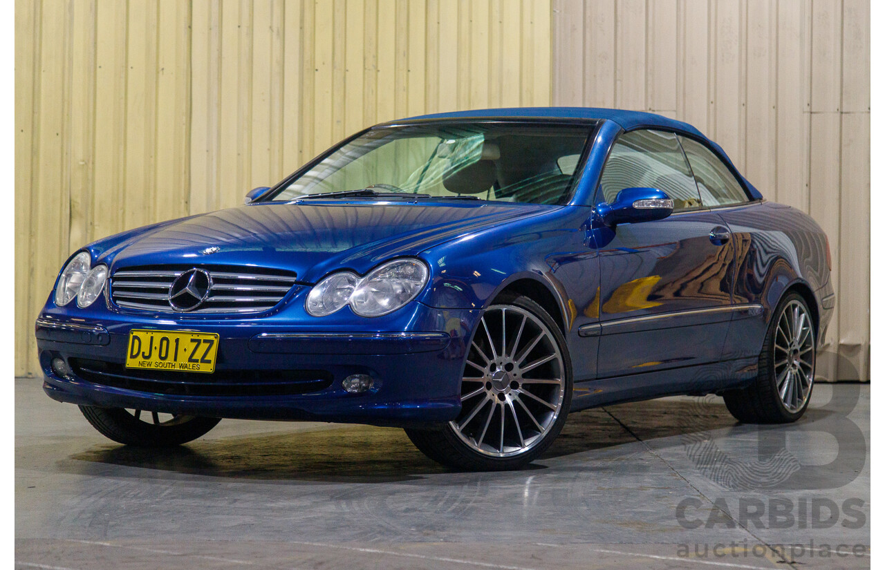 8/2003 Mercedes Benz CLK320 Elegance 2d Cabriolet Bright Blue Metallic V6 3.2L