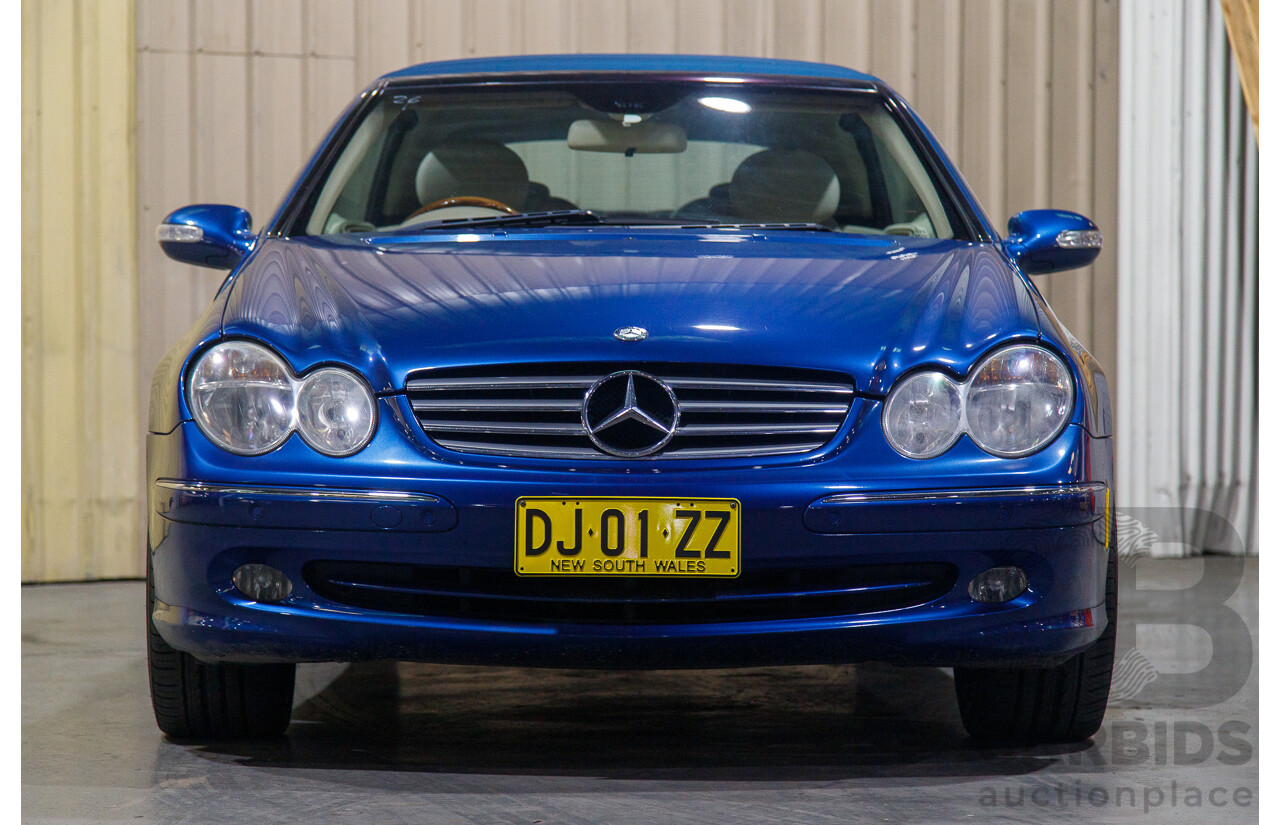 8/2003 Mercedes Benz CLK320 Elegance 2d Cabriolet Bright Blue Metallic V6 3.2L