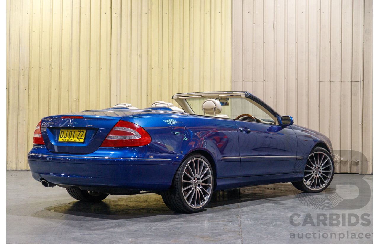 8/2003 Mercedes Benz CLK320 Elegance 2d Cabriolet Bright Blue Metallic V6 3.2L