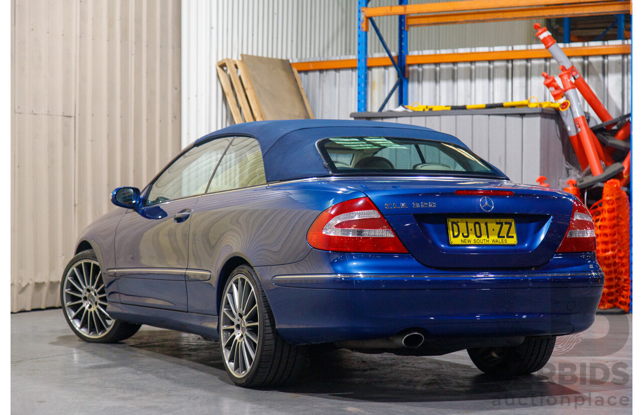 8/2003 Mercedes Benz CLK320 Elegance 2d Cabriolet Bright Blue Metallic V6 3.2L