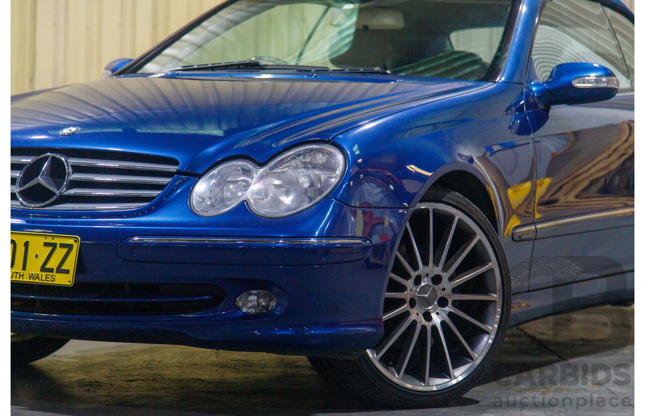 8/2003 Mercedes Benz CLK320 Elegance 2d Cabriolet Bright Blue Metallic V6 3.2L
