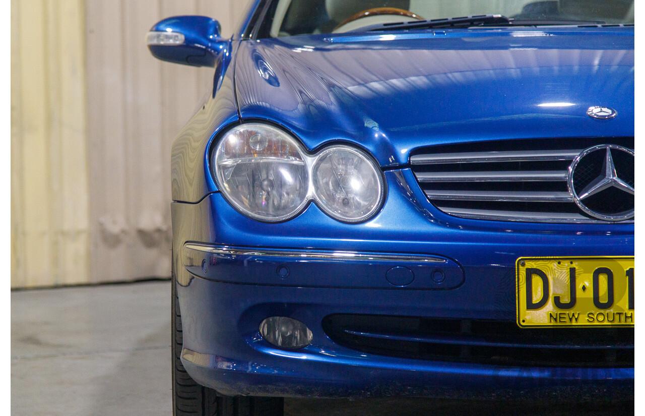8/2003 Mercedes Benz CLK320 Elegance 2d Cabriolet Bright Blue Metallic V6 3.2L