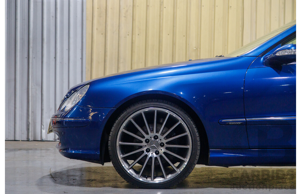 8/2003 Mercedes Benz CLK320 Elegance 2d Cabriolet Bright Blue Metallic V6 3.2L