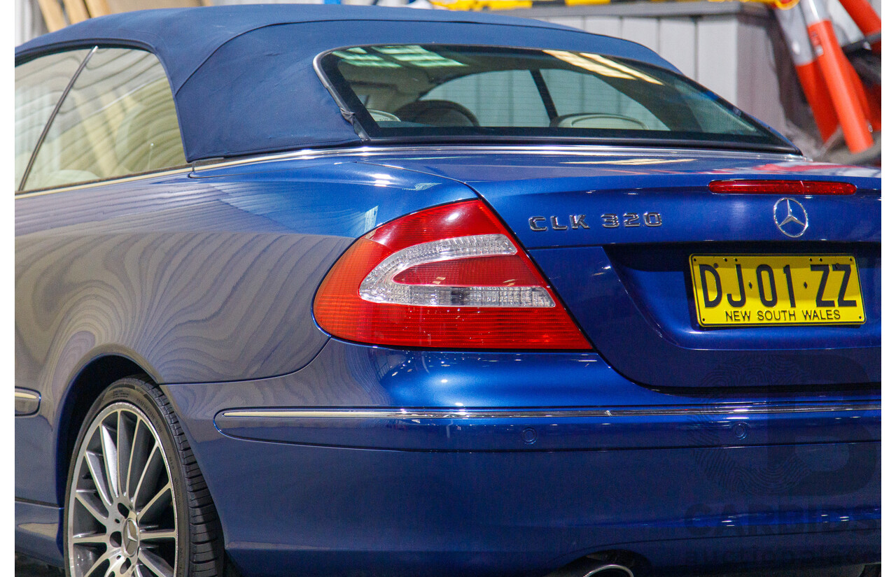 8/2003 Mercedes Benz CLK320 Elegance 2d Cabriolet Bright Blue Metallic V6 3.2L