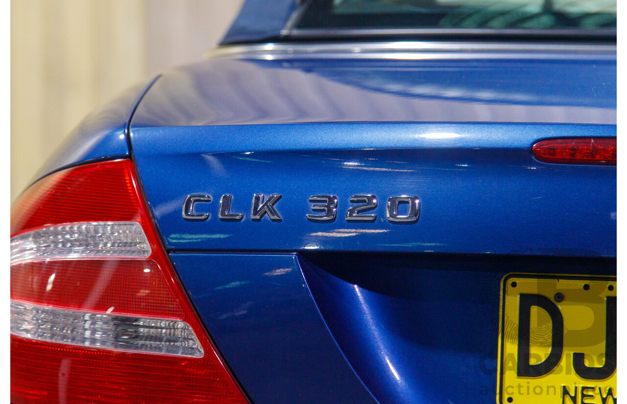 8/2003 Mercedes Benz CLK320 Elegance 2d Cabriolet Bright Blue Metallic V6 3.2L