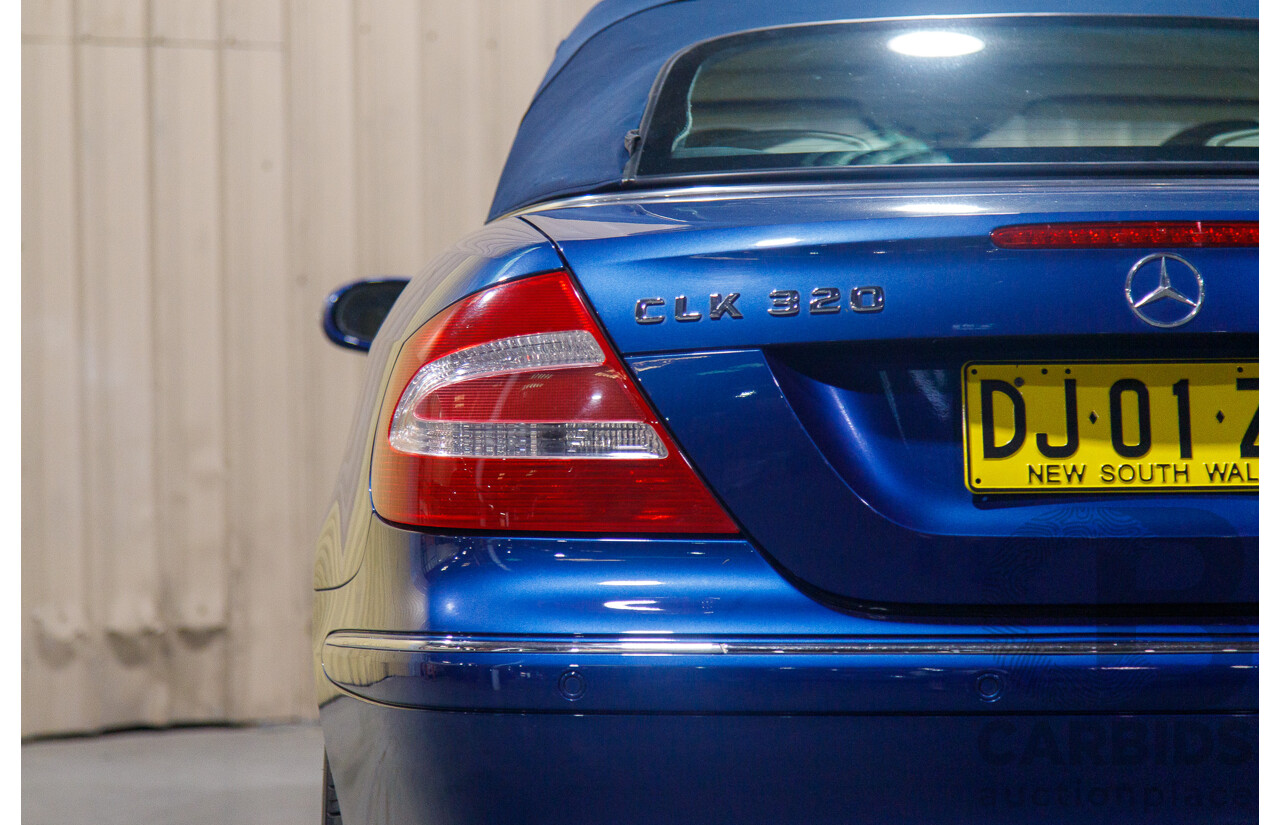 8/2003 Mercedes Benz CLK320 Elegance 2d Cabriolet Bright Blue Metallic V6 3.2L
