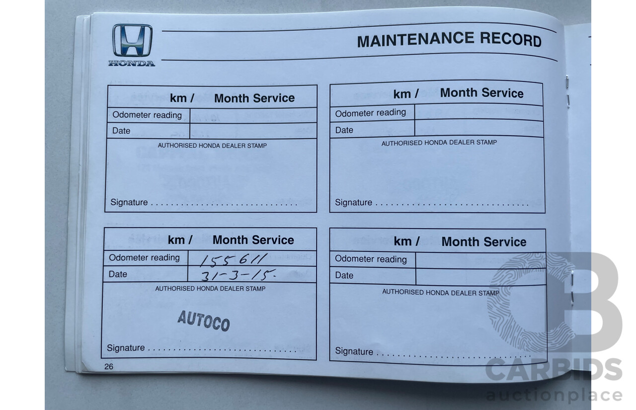 07/98 Honda Accord V6 FWD  4D Sedan Silver 3.0L