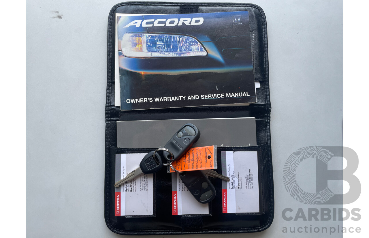 07/98 Honda Accord V6 FWD  4D Sedan Silver 3.0L