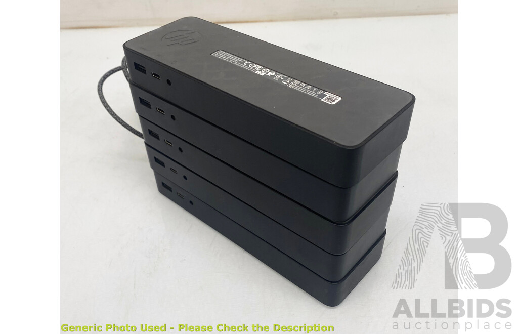 HP (HSA-B005D5) USB-C Universal Docking Stations - Lot of Five