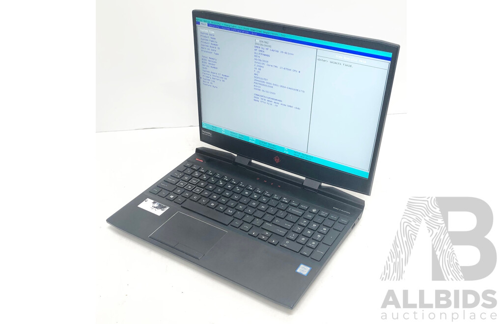 HP OMEN Intel Core i7 (8750H) 2.20GHz-4.10GHz 6-Core CPU 15.6-Inch Gaming Laptop