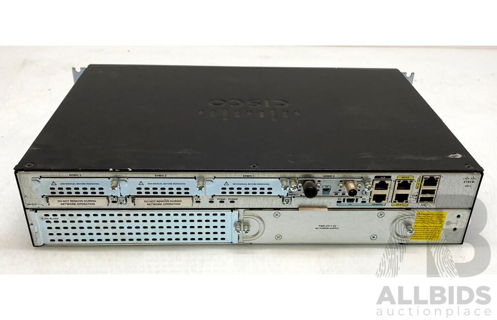 Cisco (CISCO2911/K9) 2900 Series Integrated Services Router - Lot of Three