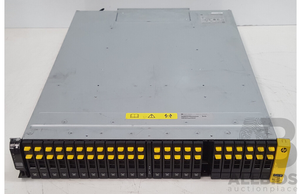 HP 3PAR StoreServ 7200 24-Bay 2RU Hard Drive Array w/ 20.4TB of Total Storage