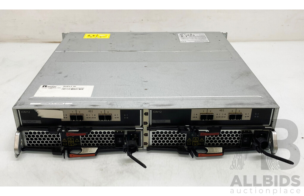 NetApp (NAJ-1501) 24-Bay 2RU Hard Drive Array (21.6TB) W/ SAS Controller Modules