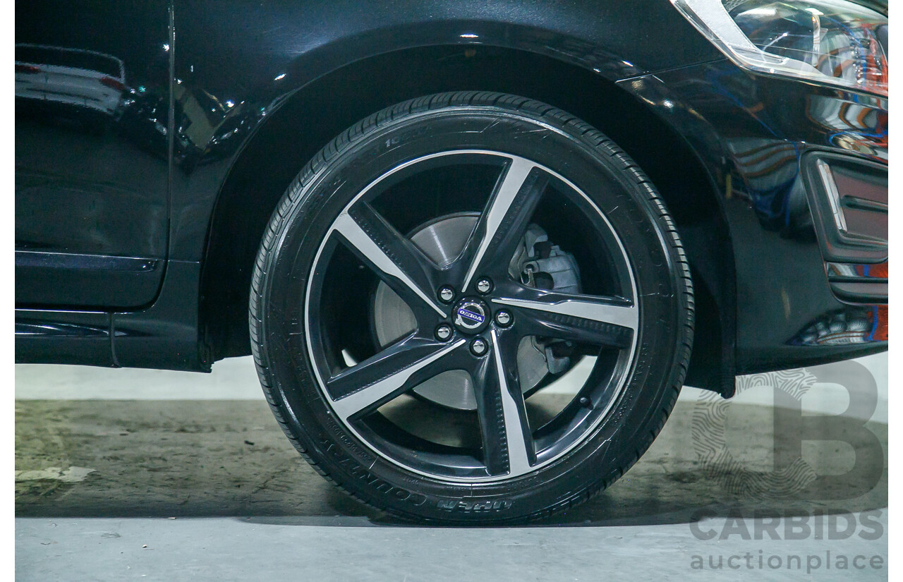 6/2015 Volvo XC60 D5 R-Design (AWD) DZ MY15 4d Wagon Metallic Black Twin Turbo Diesel 2.4L