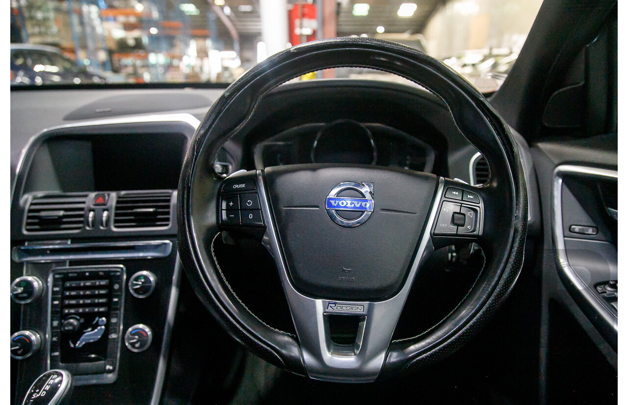 6/2015 Volvo XC60 D5 R-Design (AWD) DZ MY15 4d Wagon Metallic Black Twin Turbo Diesel 2.4L