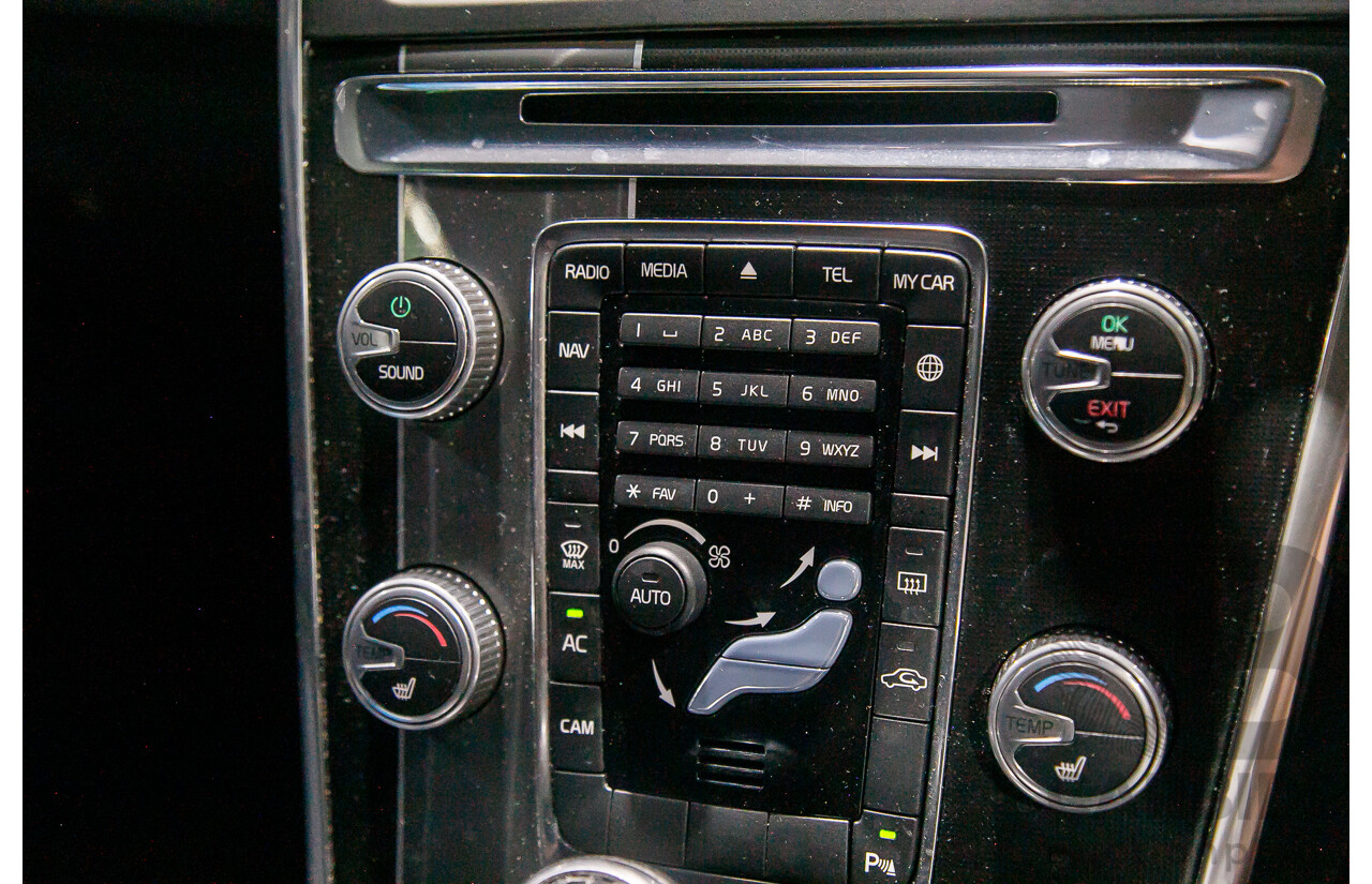 6/2015 Volvo XC60 D5 R-Design (AWD) DZ MY15 4d Wagon Metallic Black Twin Turbo Diesel 2.4L