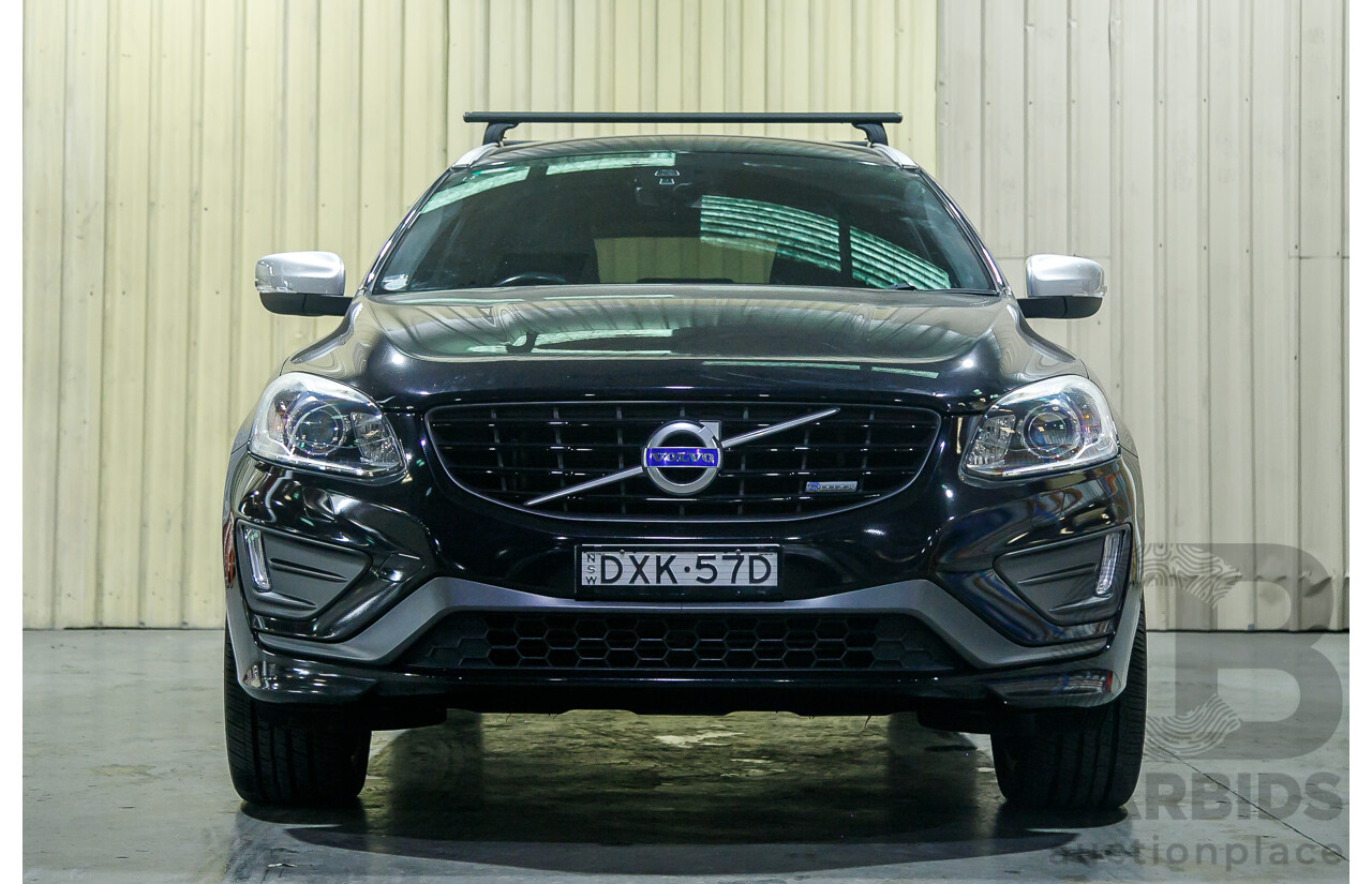 6/2015 Volvo XC60 D5 R-Design (AWD) DZ MY15 4d Wagon Metallic Black Twin Turbo Diesel 2.4L