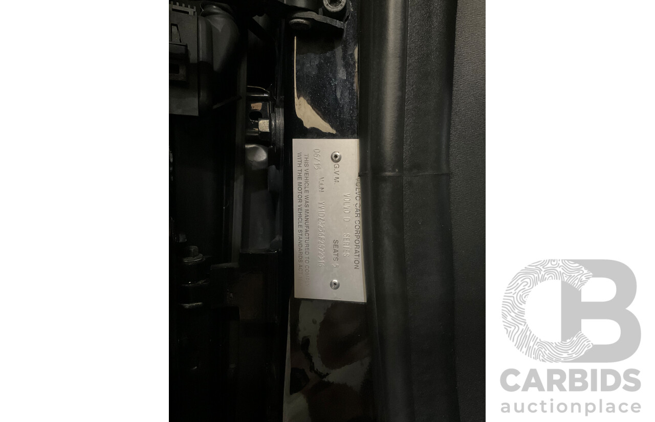 6/2015 Volvo XC60 D5 R-Design (AWD) DZ MY15 4d Wagon Metallic Black Twin Turbo Diesel 2.4L