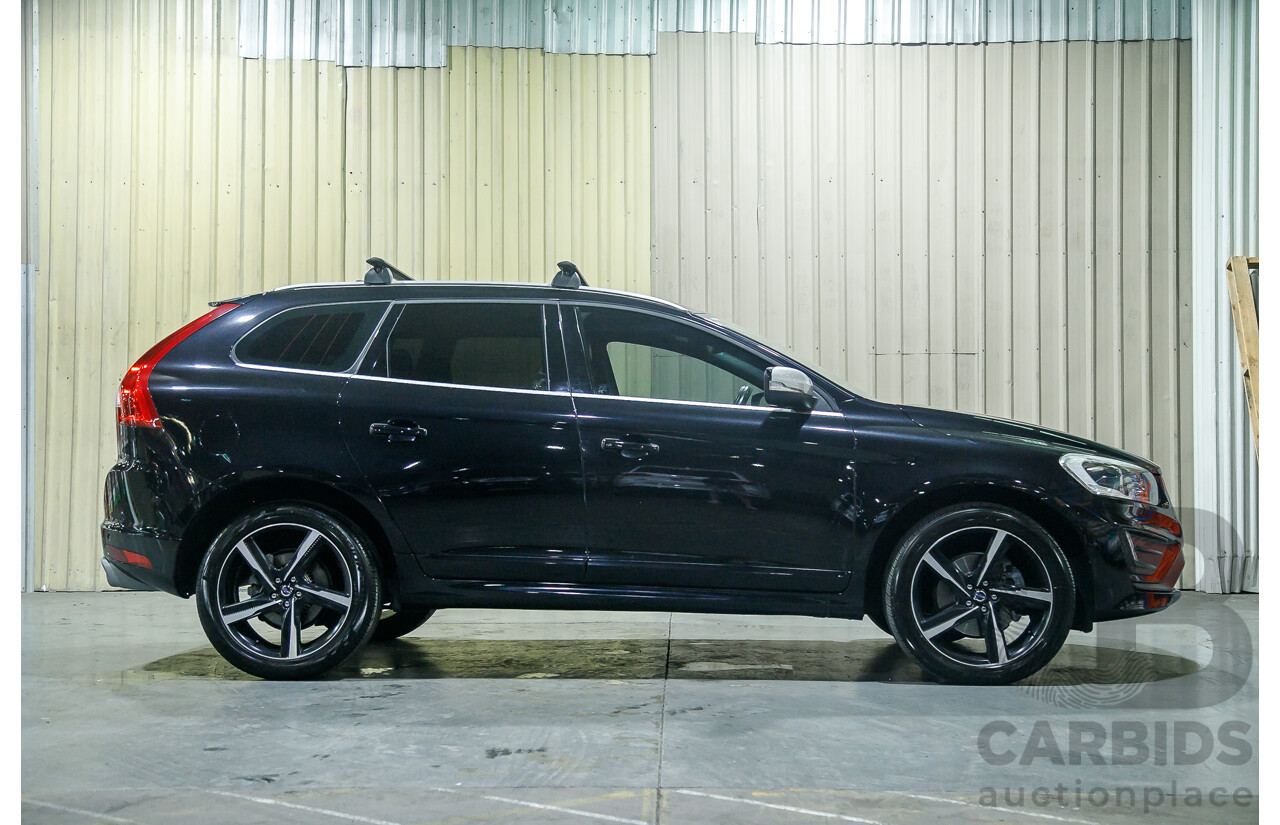 6/2015 Volvo XC60 D5 R-Design (AWD) DZ MY15 4d Wagon Metallic Black Twin Turbo Diesel 2.4L