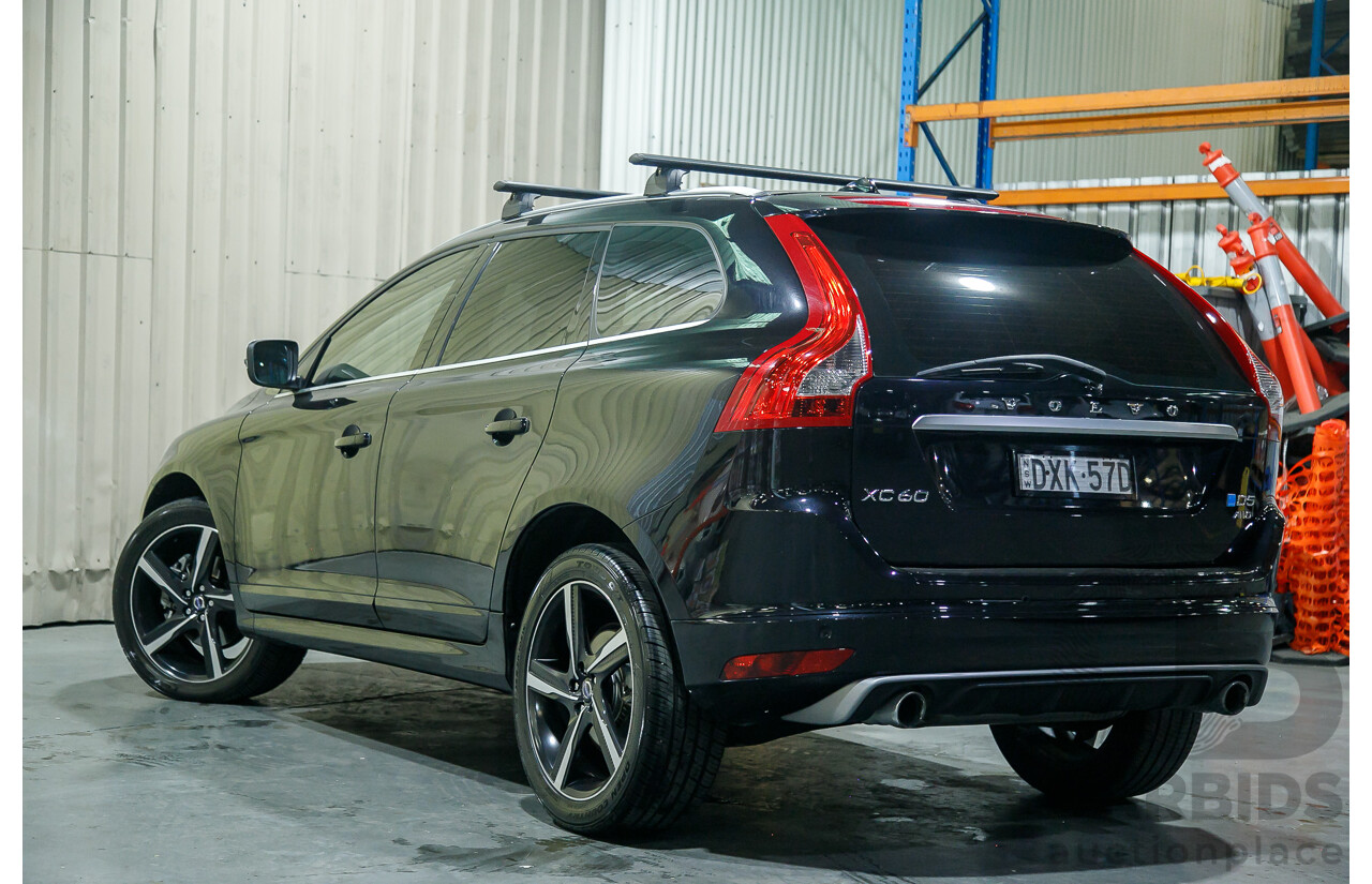 6/2015 Volvo XC60 D5 R-Design (AWD) DZ MY15 4d Wagon Metallic Black Twin Turbo Diesel 2.4L