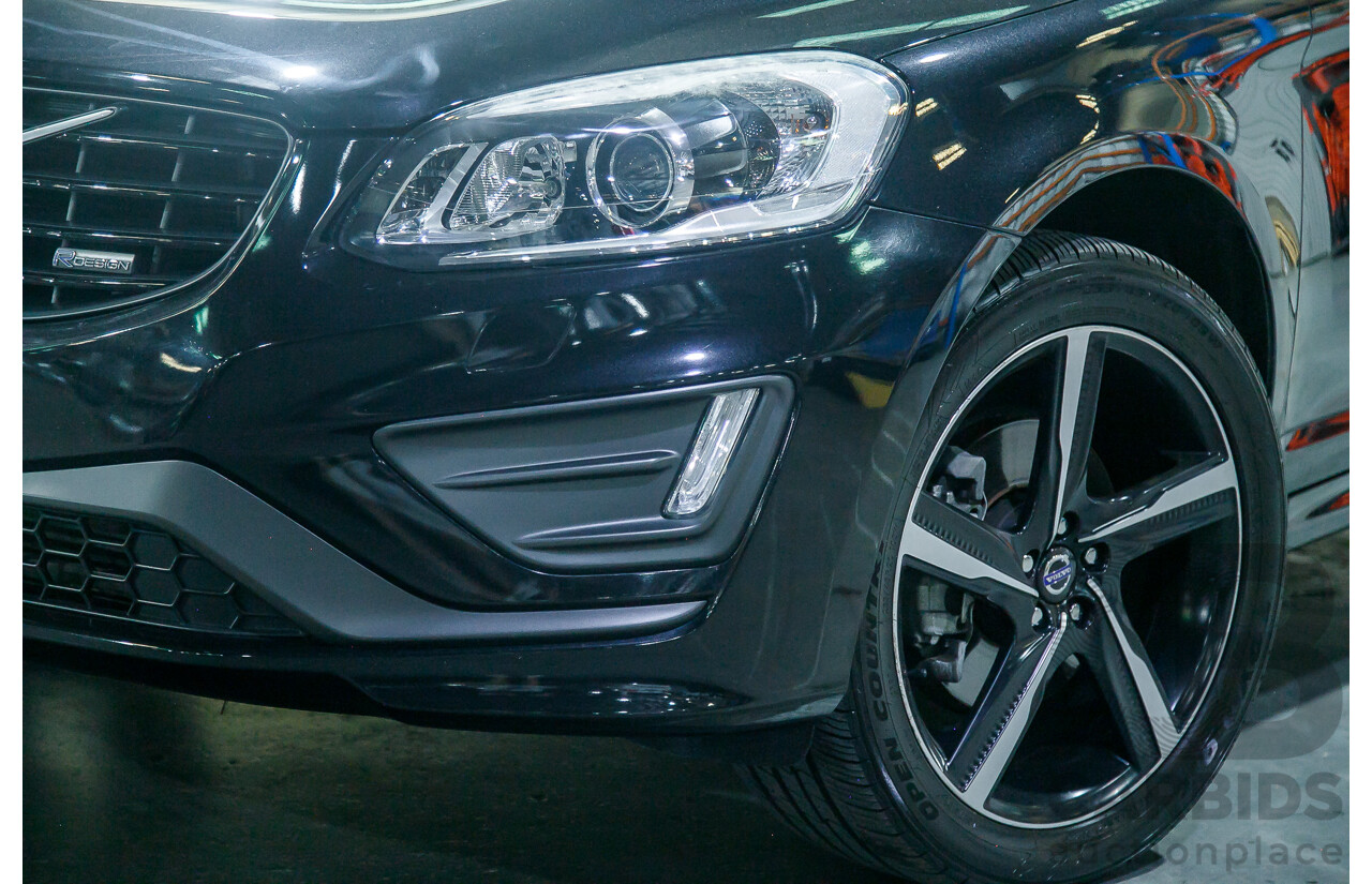 6/2015 Volvo XC60 D5 R-Design (AWD) DZ MY15 4d Wagon Metallic Black Twin Turbo Diesel 2.4L