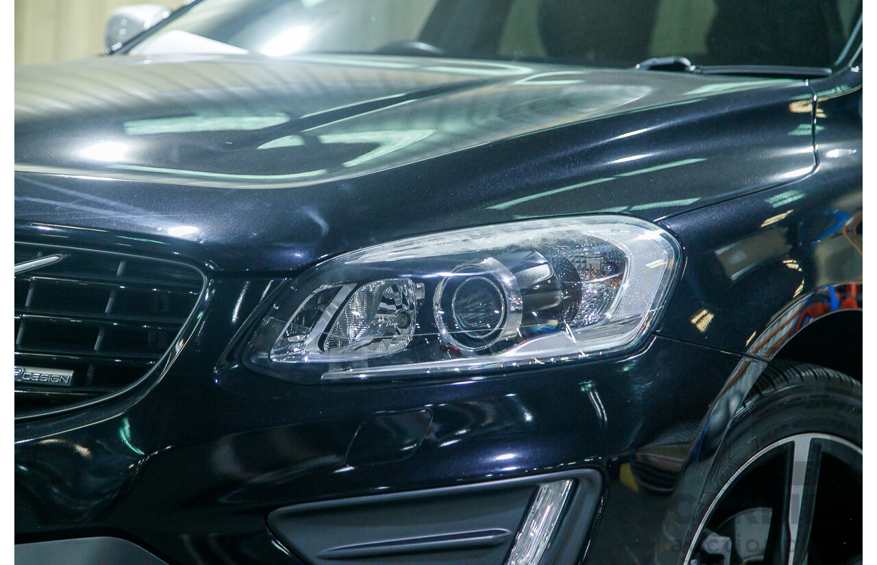 6/2015 Volvo XC60 D5 R-Design (AWD) DZ MY15 4d Wagon Metallic Black Twin Turbo Diesel 2.4L