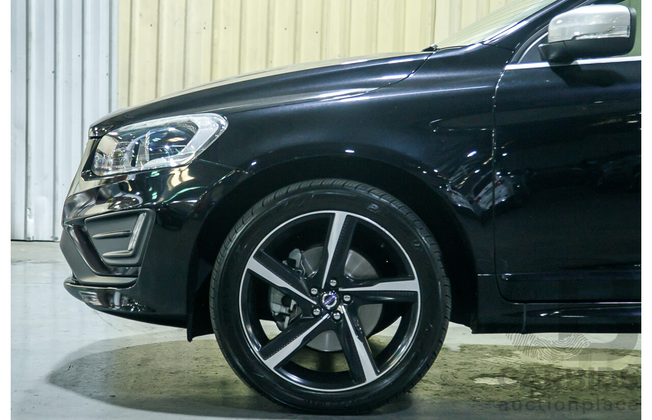 6/2015 Volvo XC60 D5 R-Design (AWD) DZ MY15 4d Wagon Metallic Black Twin Turbo Diesel 2.4L