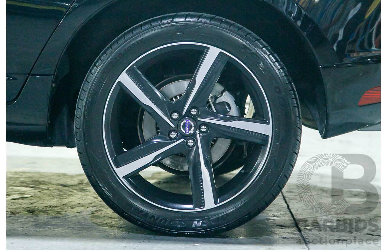 6/2015 Volvo XC60 D5 R-Design (AWD) DZ MY15 4d Wagon Metallic Black Twin Turbo Diesel 2.4L