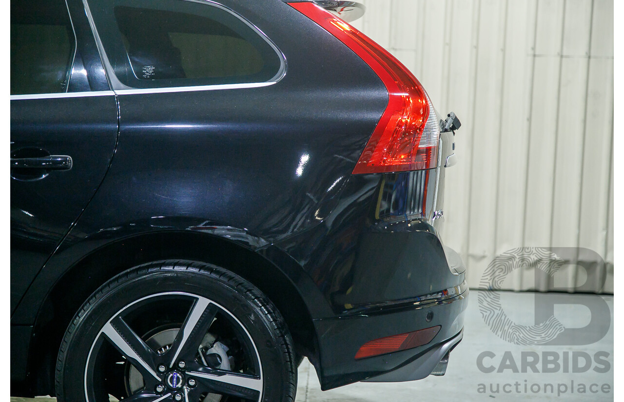 6/2015 Volvo XC60 D5 R-Design (AWD) DZ MY15 4d Wagon Metallic Black Twin Turbo Diesel 2.4L