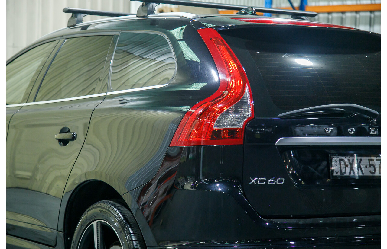 6/2015 Volvo XC60 D5 R-Design (AWD) DZ MY15 4d Wagon Metallic Black Twin Turbo Diesel 2.4L