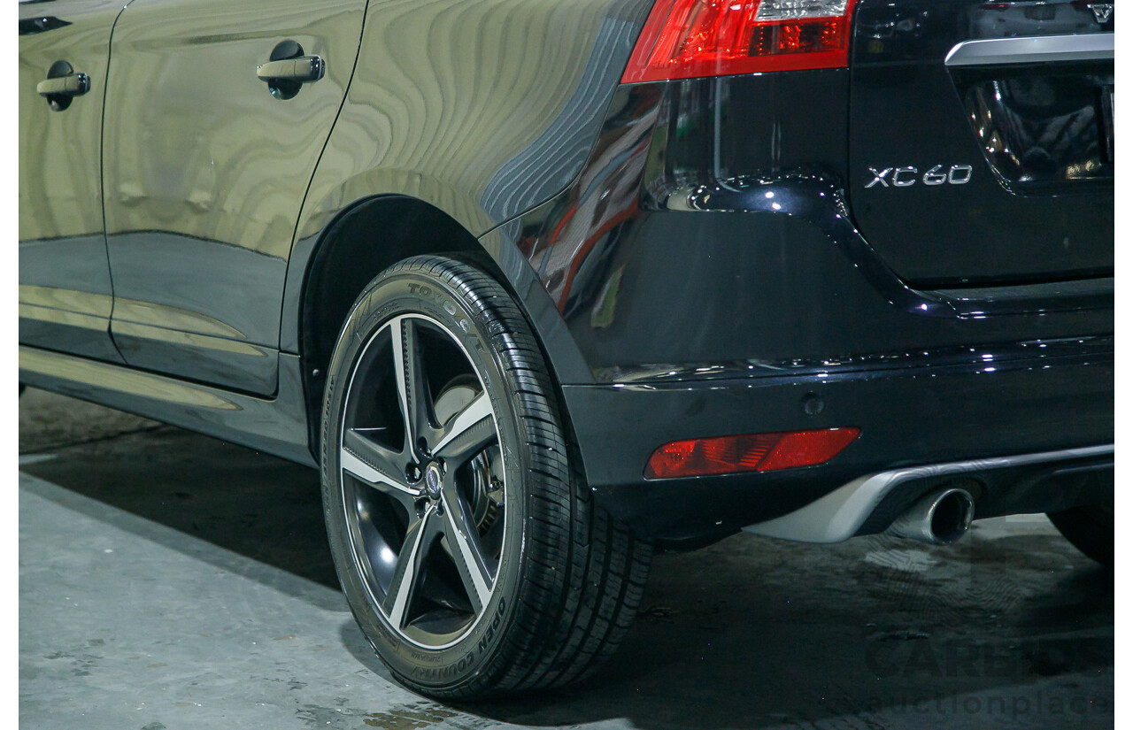 6/2015 Volvo XC60 D5 R-Design (AWD) DZ MY15 4d Wagon Metallic Black Twin Turbo Diesel 2.4L
