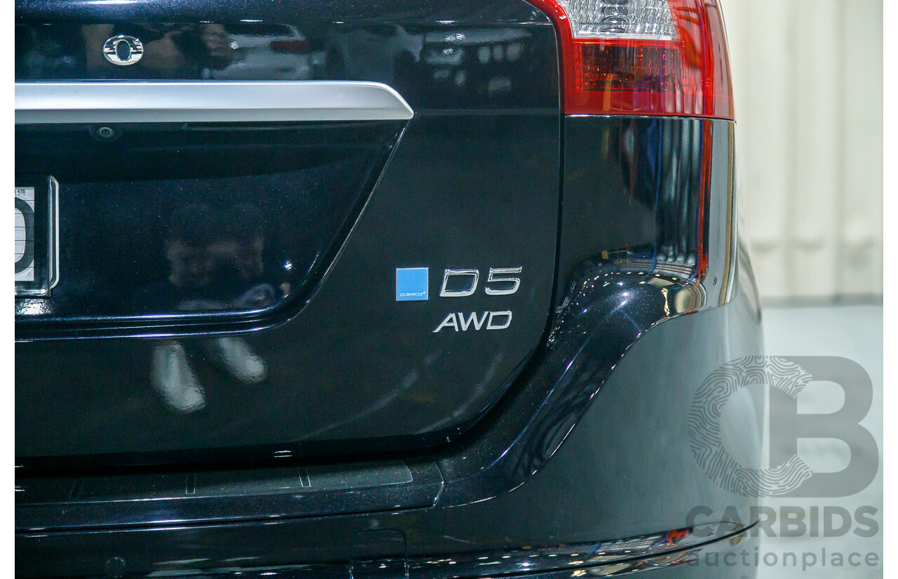 6/2015 Volvo XC60 D5 R-Design (AWD) DZ MY15 4d Wagon Metallic Black Twin Turbo Diesel 2.4L