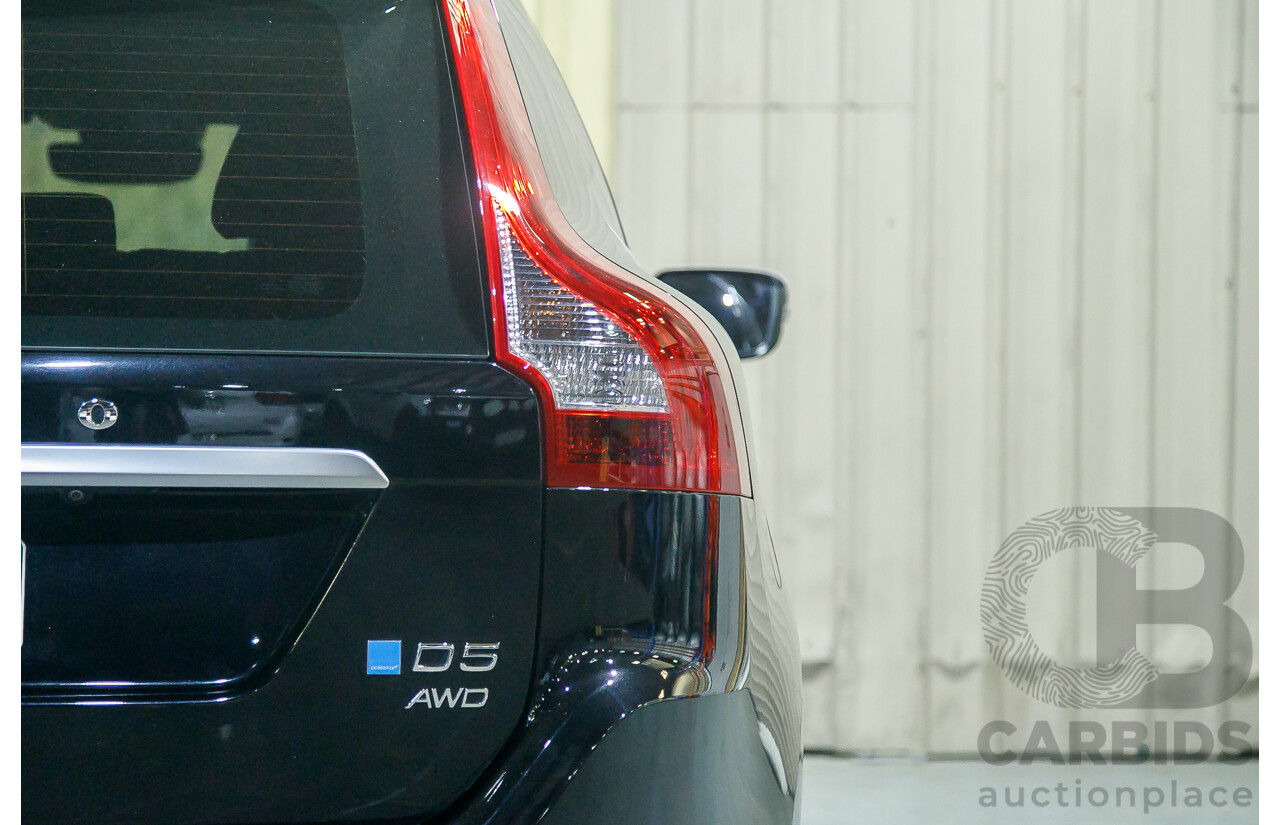 6/2015 Volvo XC60 D5 R-Design (AWD) DZ MY15 4d Wagon Metallic Black Twin Turbo Diesel 2.4L