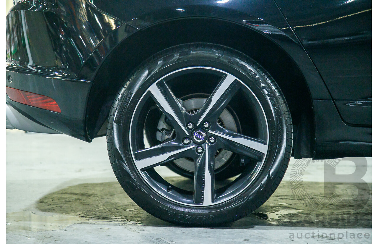 6/2015 Volvo XC60 D5 R-Design (AWD) DZ MY15 4d Wagon Metallic Black Twin Turbo Diesel 2.4L