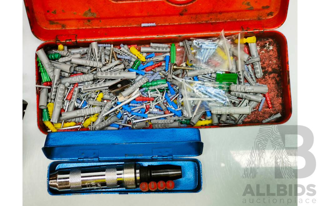 ZAG Metal and Plastic Tool Box with Assorted Tools