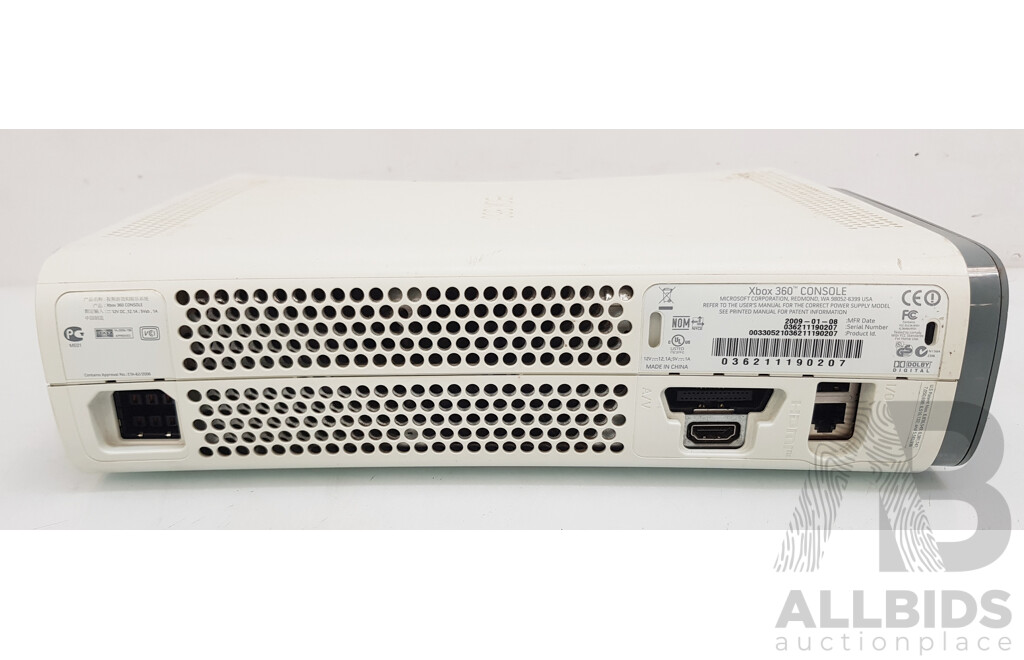Microsoft Xbox 360 Console with Missing Cables