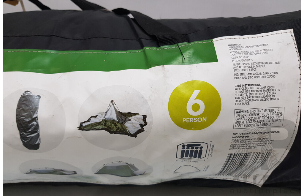 Anko 6 Person Instant Tent