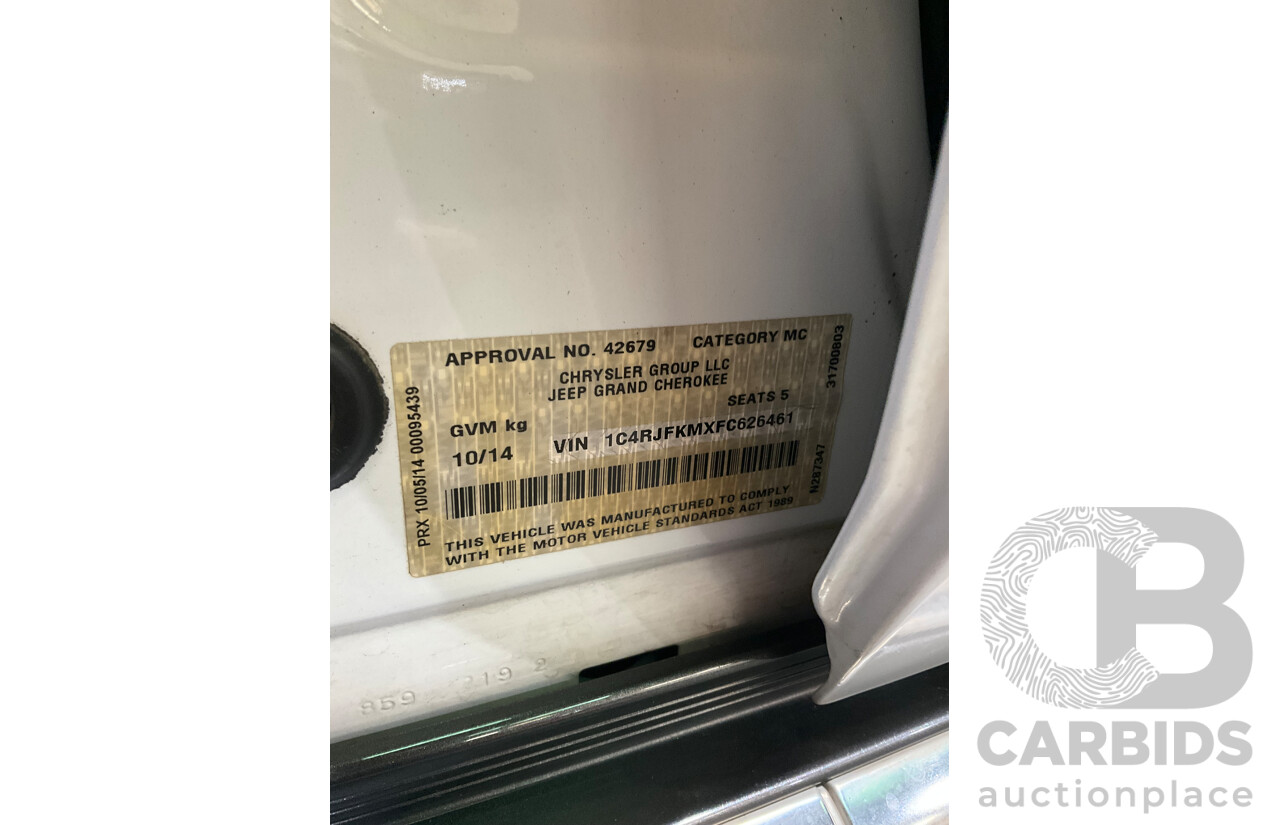 1/2014 Jeep Grand Cherokee Summit (4x4) WK MY14 4d Wagon White Turbo Diesel V6 3.0L