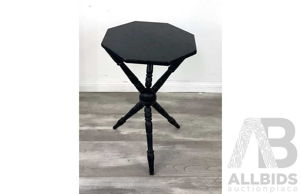 Vintage Cricket Table with Painted Finish