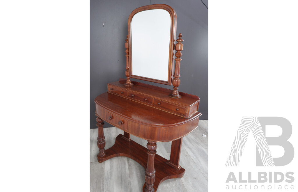 Late Victorian Mahogany Dressing Table Circa 1880