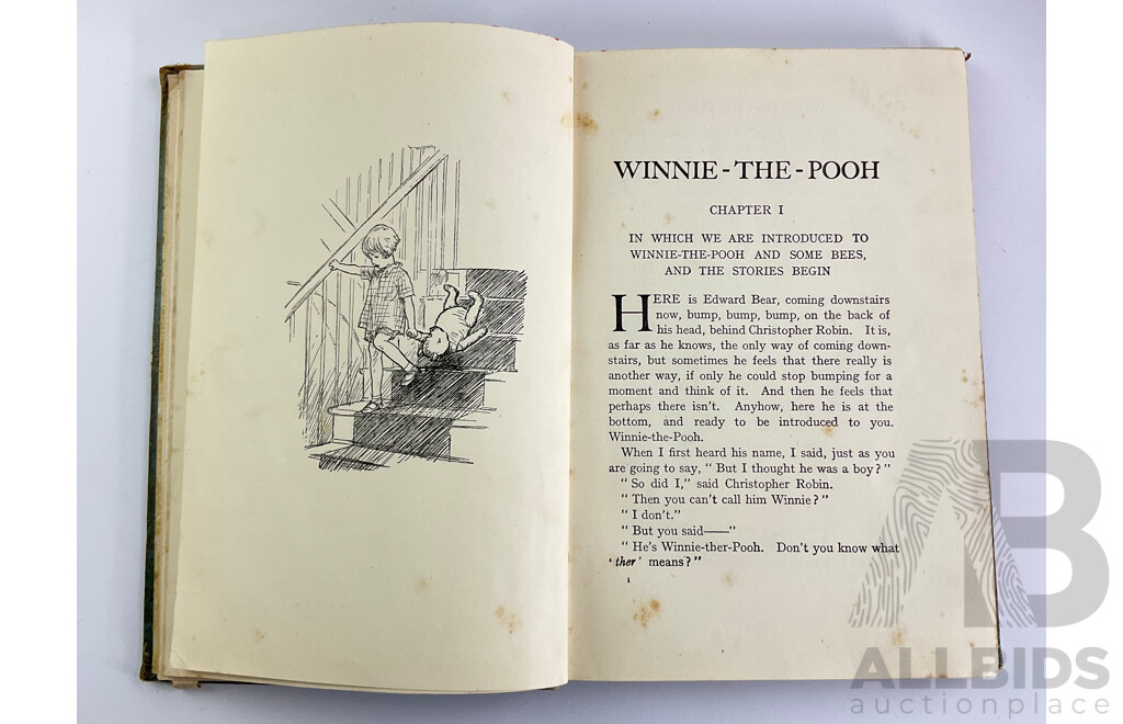 Selection of Vintage Clothbound Hard Cover Books Including 1937 A.A Milne - Winnie the Pooh, 1954 Anna Sewell - Black Beauty, Amy Le Feure - Us and Our Donkey, Violet Bradby - Matthew and the Miller, a Selection of Grimms Fairy Tales and More