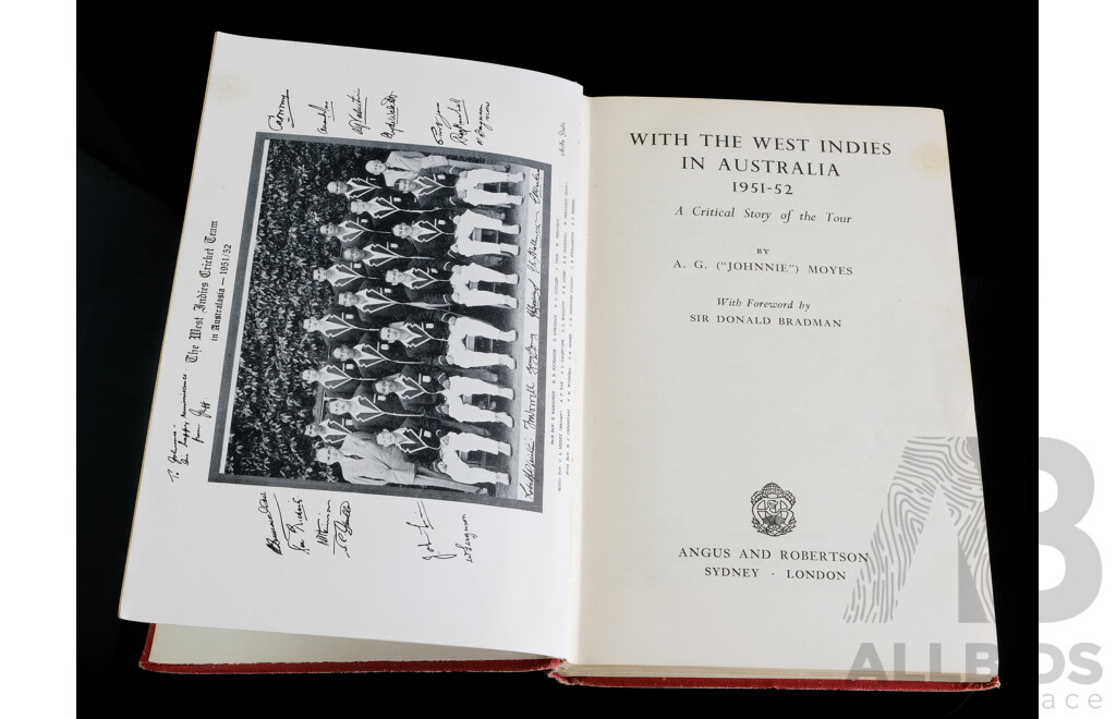 Four Vintage First Edition Hard Cover Books on Cricket, the Fight for the Ashes 1928-29, M.A Noble, George G. Harrap & Co 1929, Straight Hit, Keith Miller, Latimer House LTD 1952, Gone to the Test Match...